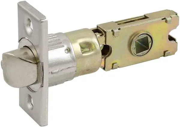 582189 Universal 6-Way Square Spindle Entry Latch Satin Nickel