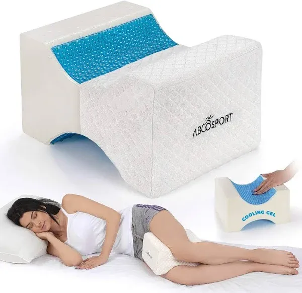 Abco Tech Memory Foam Knee Pillow with Cooling Gel – Leg Wedge *New In Box*