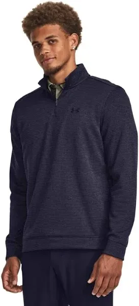 Under Armour STORM GOLF TECH FLEECE QUARTER ZIP JACKET Blue striped XL NWT $75