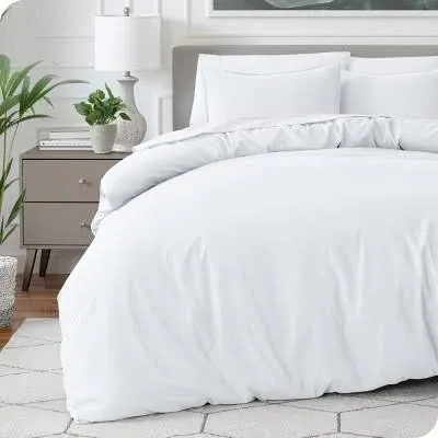 Bare Home Soft Hypoallergenic Microfiber Duvet Cover and Sham Set