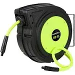 Flexzilla Air Hose Reel 3/8X50 Ft Wall Enclosed Retractable Abrasion Resistant