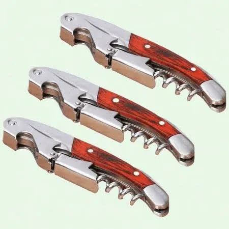 Kit-Home Professional Waiter Corkscrew Wine Key Set of 3