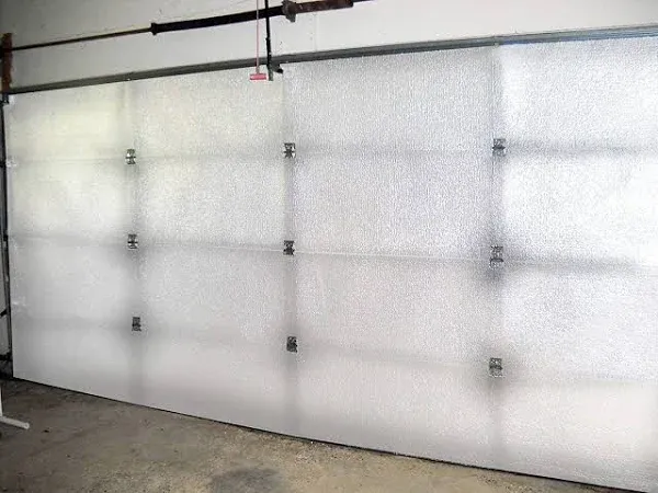 NASA TECH White Reflective Foam Core 2 Car Garage Door Insulation Kit 18FT (Wide) x 8FT (HIGH) (5 Rows 20 Panel) R8 Made in USA New and Improved Heavy Duty Double Sided Tape (Also FITS 18X7)