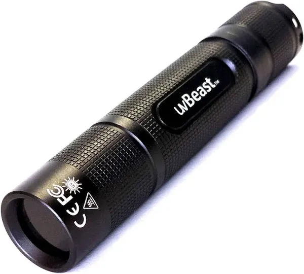 uvBeast New V3 365nm Mini - Black Light UV Flashlight - High Definition Ultraviolet - Professional Grade High Power Upgraded