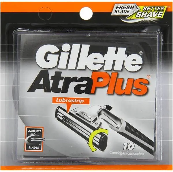 Gillette Atra Plus Mens Razor Blade Refill Cartridge (1.2 oz)