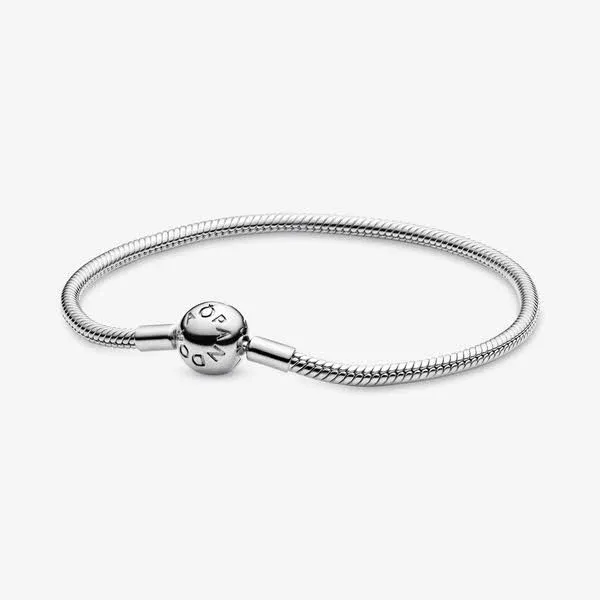 Heart Clasp Snake Chain Silver for Women 6.6 Inches