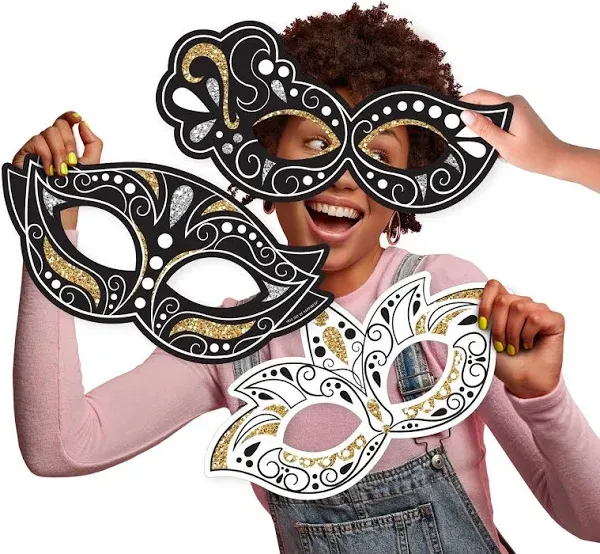 Big Dot of Happiness Masquerade Mask Decorations