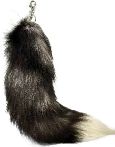 Huge Faux Fur Fox-Tail Keychain Pompoms Bag Pendant Gift for Women Girl