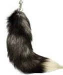 Fluffy Real Fox Fur Tail Keychain Tassel Bag Cosplay Toy Handbag Accessory Hook 