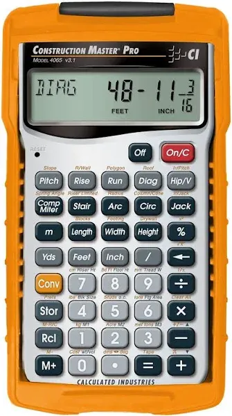 Calculated Industries Construction Master Pro 4065 Scientific Calculator