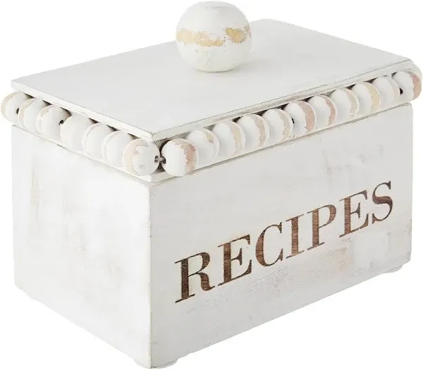 Mud Pie Beaded Recipe Box