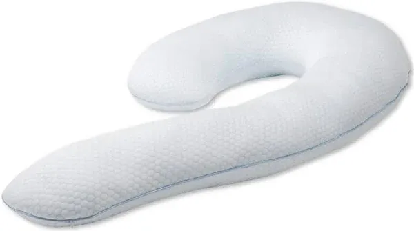 Contour Swan Body Ergonomic Pregnancy Pillow w/ Pillowcase &amp; Mesh Laundry Bag