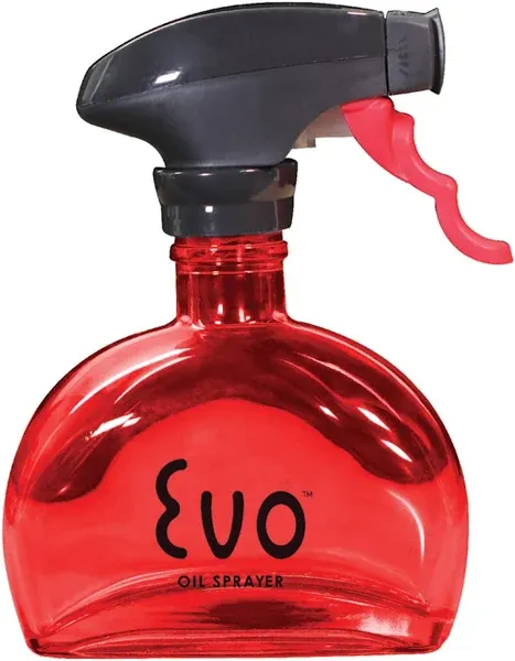 Evo Glass Oil Sprayer, Non-Aerosol for Olive Oil, Cooking Oils, and Red