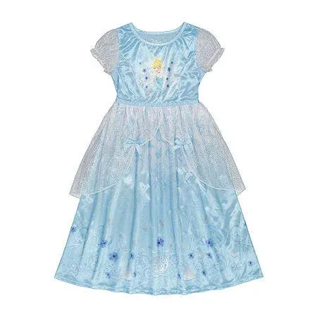 Cinderella Princess Girl&#039;s Fancy Costume Silky Tulle Nightgown, Size 8