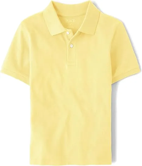 The Children's Place Boys' Uniform Short Sleeve Pique Polo