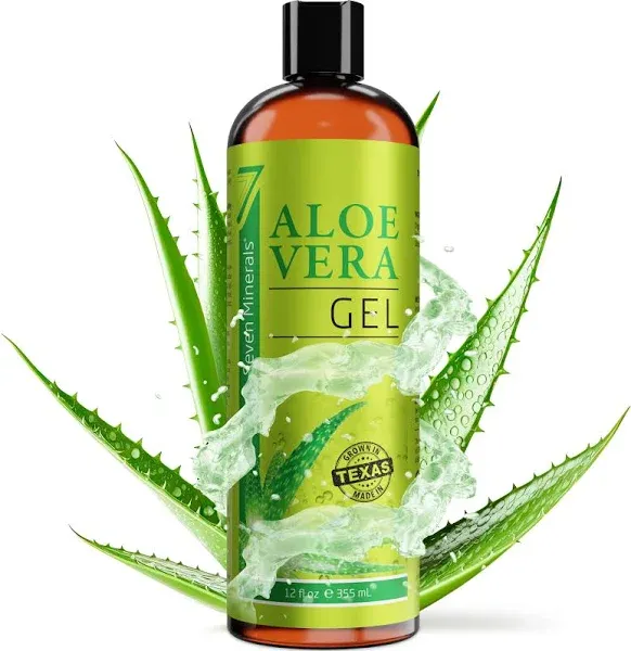 Seven Minerals Organic Aloe Vera Gel from freshly cut 100% Pure Aloe