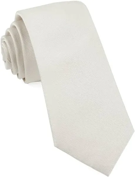 Men’s Tie Bar Solid White Tie