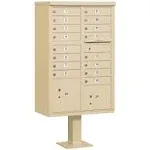 Salsbury Industries 3316SAN Cluster Box Unit,16 Doors,Sandstone