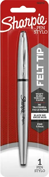 Sharpie Stainless Steel Pen, Fine Point - Black