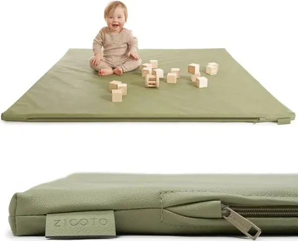 Stylish Padded Baby Play Mat for Your Boy or Girl - Extra Thick & Super Soft Vegan Leather Floor Mat Creates A Safe Play Area for Little Ones - A Beautiful Playmat That Fits Nicely Into Any Playroom