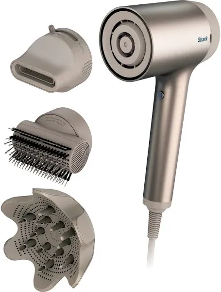 Shark HyperAIR Hair Dryer Hd120brn Concentrator, Brush, Diffuser