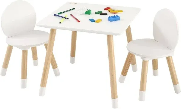 VEVOR Kids Table and 2 Chairs Set Multi-Activity Toddler Table for Art