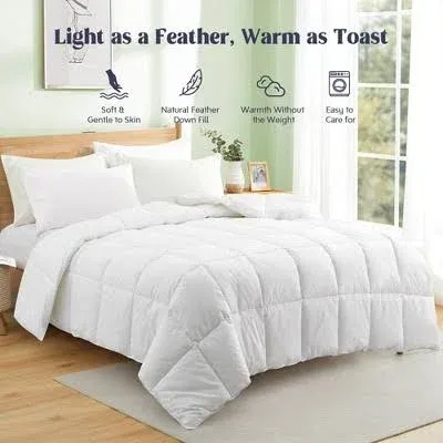 Peace Nest All-Season Medium White Goose Down Comforter