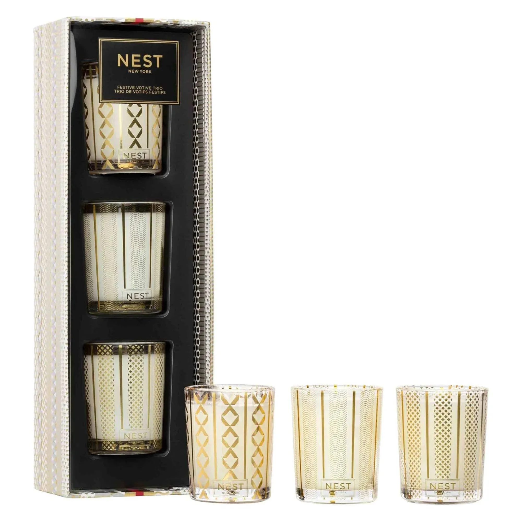 NEST New York Scented Candle Festive Votive Trio Set (3) NIB gift home $48