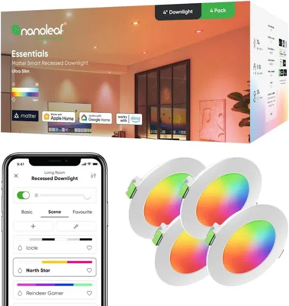 Nanoleaf Essentials Matter 4" Smart LED Downlight