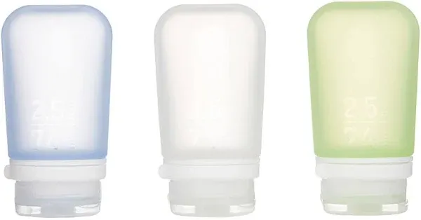 Humangear GoToob+ 1.7 oz - 3 Pack (Clear/Green/Blue)