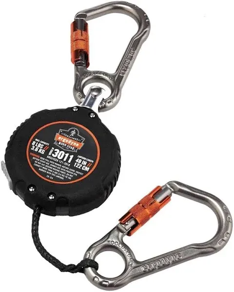 Ergodyne Squids 3011 Retractable Tool Lanyard with Carabiner Mount