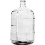 Geo Sports Bottles BT3GG 3 Gallon Round Glass Carboy Fits 30mm Cork Finish or 55mm Push Cap Home Brew (Clear Glass)