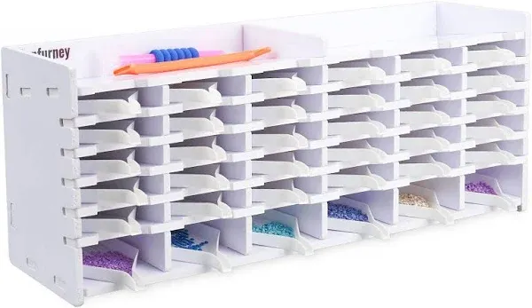 36 Slots Diamond Painting Tray Tower Organizer with Drill Pen Holder, Multi-Boat