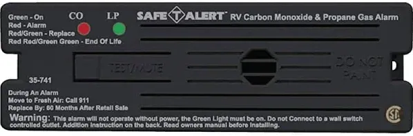 MTI Industries 12-V Safe-T-Alert Surface Mount RV Dual Carbon Monoxide Alarm