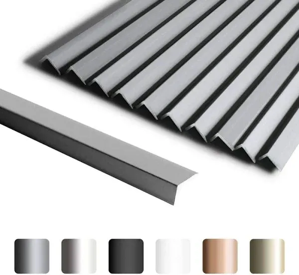 Sunwings 12 in. x 0.18 in. Aluminum Peel and Stick Backsplash Tile Edge Trim