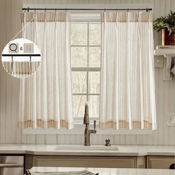 Limon Home 30 inch Length Boho Kitchen Window Curtains