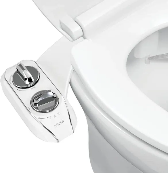 Bidet NEO 120 Plus - Bidet Attachment for Toilet Seat, Single Nozzle, Rear Wash