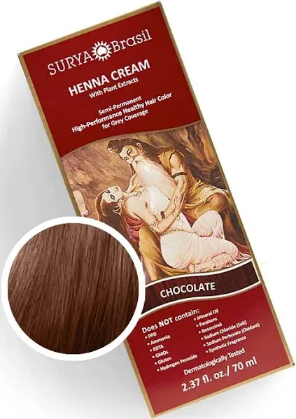 Surya Brasil Hair Coloring Henna Cream, Dark Brown - 2.37 fl oz bottle