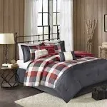 Madison Park Ridge 7 Piece Herringbone Comforter Set -Queen MP10-4669 By Olliix MP10-4669