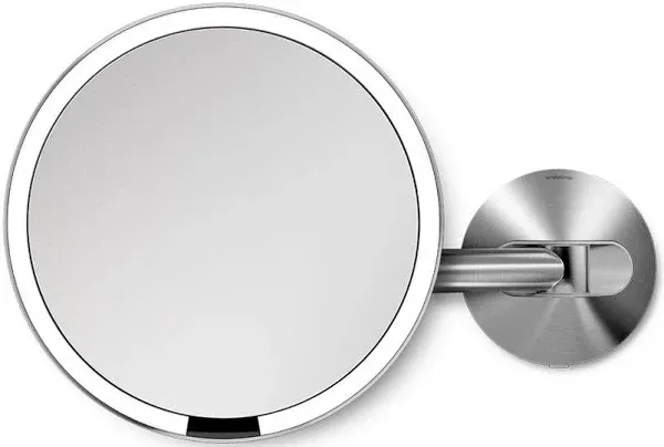 simplehuman 8" Wall Mount Sensor Lighted Vanity Mirror