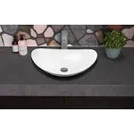 19 in. Hand Hammered Harbor Vessel Bathroom Sink in Classic White