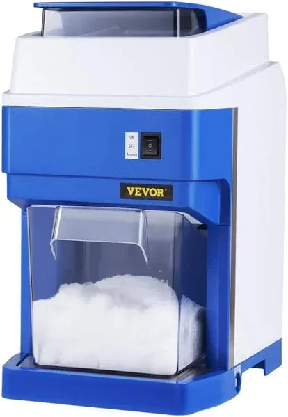 VEVOR Commercial Ice Shaver Crusher 265lbs Per Hour Electric Snow Cone Maker with 4.4lbs Ice Box