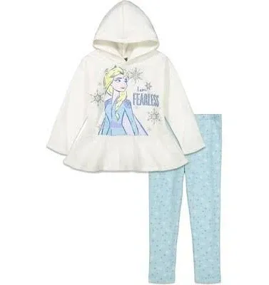 Disney Frozen 2 Toddler Girls' Fleece Ruffle Hoodie & Leggings Set