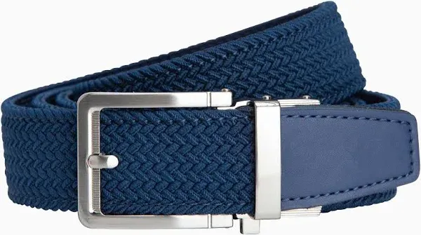 Braided Navy Golf Ratchet Belt 1.38" [35mm]