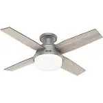 Dempsey - 4 Blade Ceiling Fan with Light Kit and Handheld Remote In Modern Style-11.03 Inches Tall and 44 Inches Wide