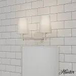 Hunter 19879 Nolita 2-Light Vanity Brushed Nickel