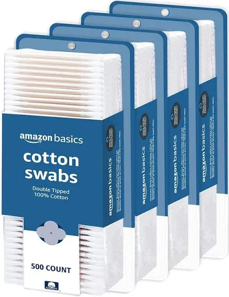 Amazon Basics Cotton Swabs 500 Count