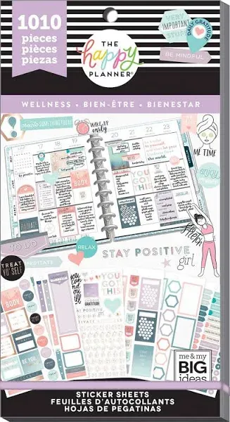 Happy Planner Sticker Value Pack Wellness