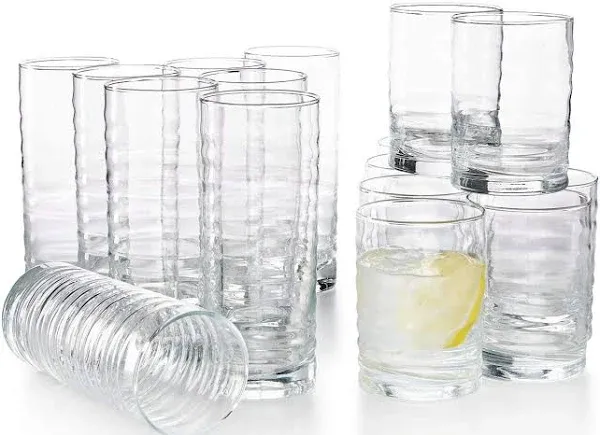 Libbey Pueblo 16 Piece Tumbler and Rocks Glass Set