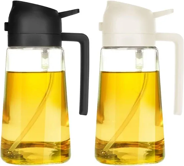 16Oz Oil Dispenser Bottle for Kitchen - 2 in 1 Olive Oil Dispenser and Oil Spray